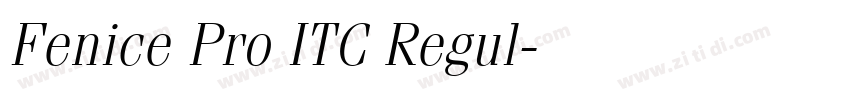 Fenice Pro ITC Regul字体转换 Fenice Pro ITC Regul字体转换